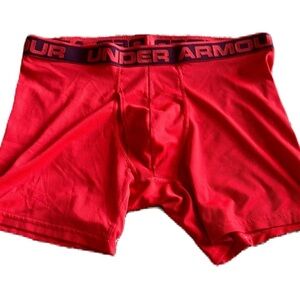 Under Armour Mens Tech Mesh Boxerjocks Red XL